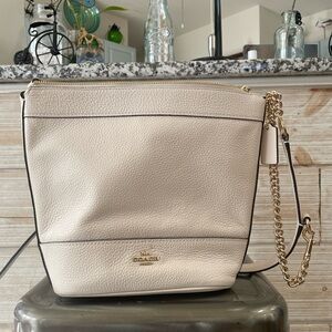 Coach Leather Paxton Duffle Bag in Chalk